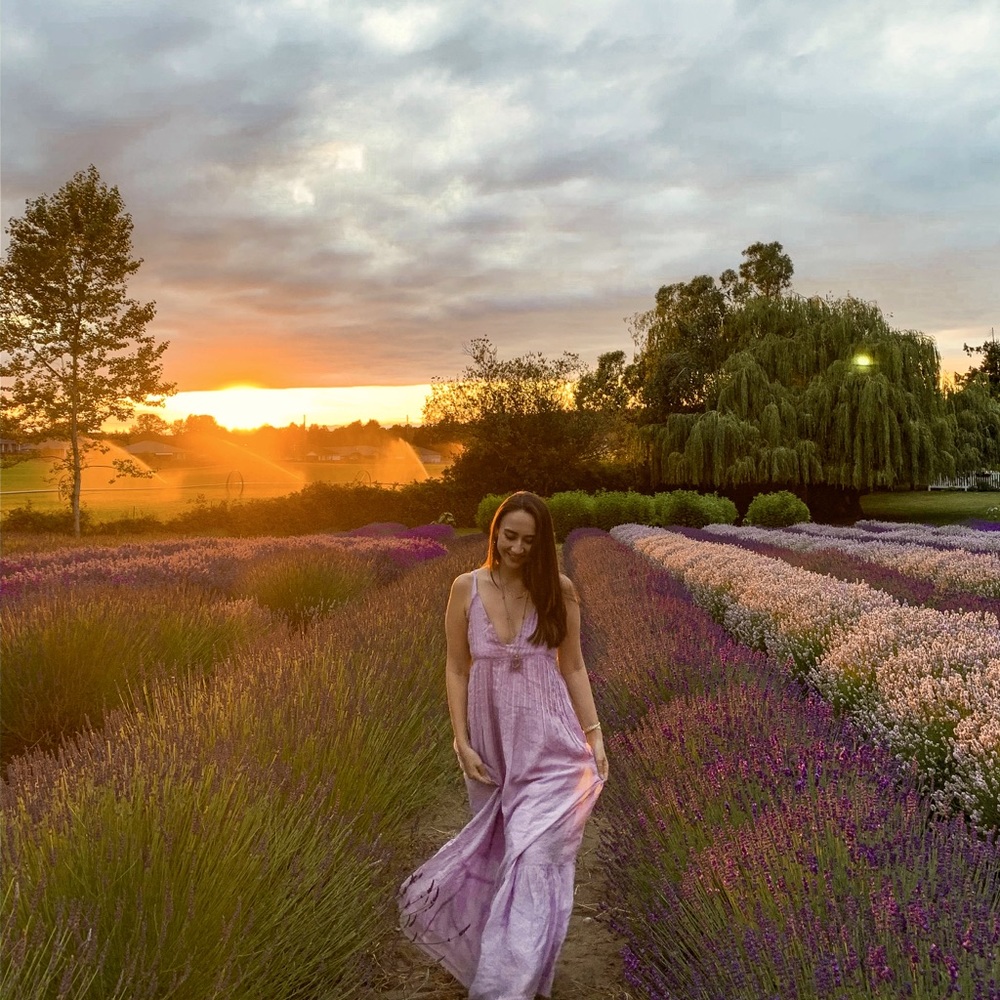 Purple maxi dress